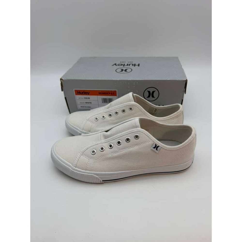 Hurley Women's Chloe Sneakers - White Canvas - Size 8.5 - Picture 2 of 7